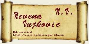 Nevena Vujković vizit kartica